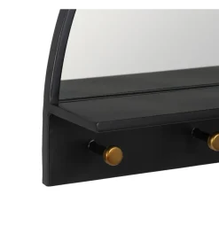 Zona-Design Lustro wiszące z wieszakiem PETRUSNA 69 cm czarne