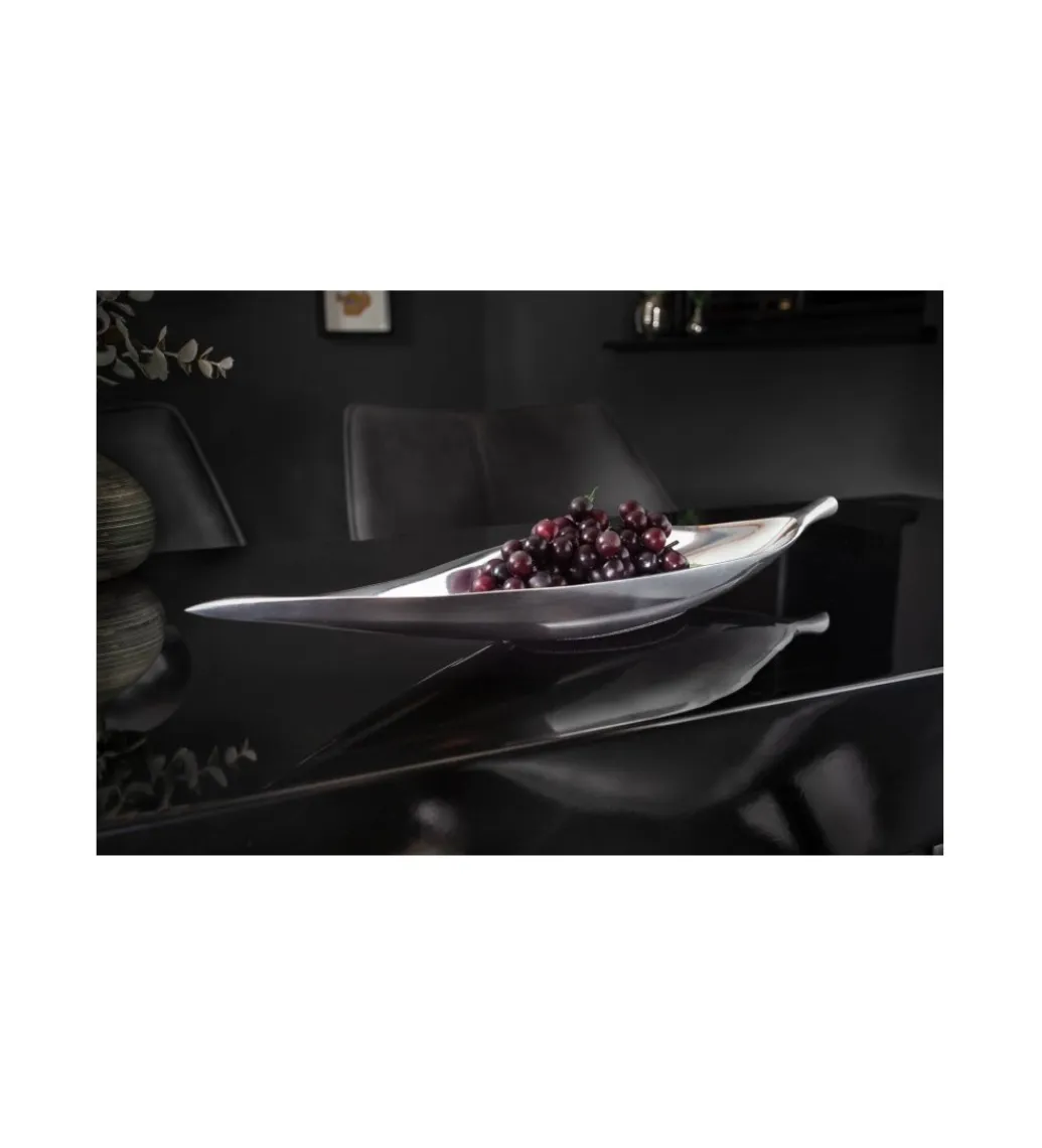Invicta Interior Misa Leaf 40 cm x 10 cm srebrna