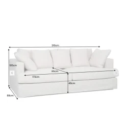 Invicta Interior Modułowa sofa KILLIAN 94 cm z podłokietnikiem jasny beż