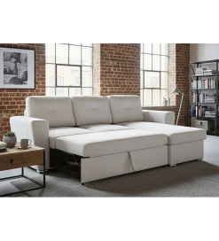 Invicta Interior Narożnik APARTMENT 245 cm z funkcją spania beżowy