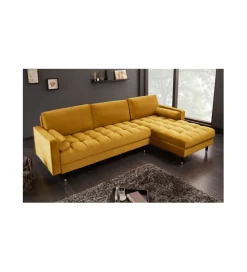 Invicta Interior Narożnik Canis II 260cm musztardowy aksamit