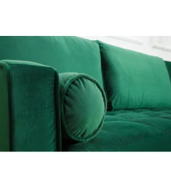 Invicta Interior Narożnik CANIS velvet  260 cm ciemnozielony