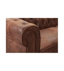 Invicta Interior Narożnik Chesterfield 270 cm antyczny brąz lewostronny