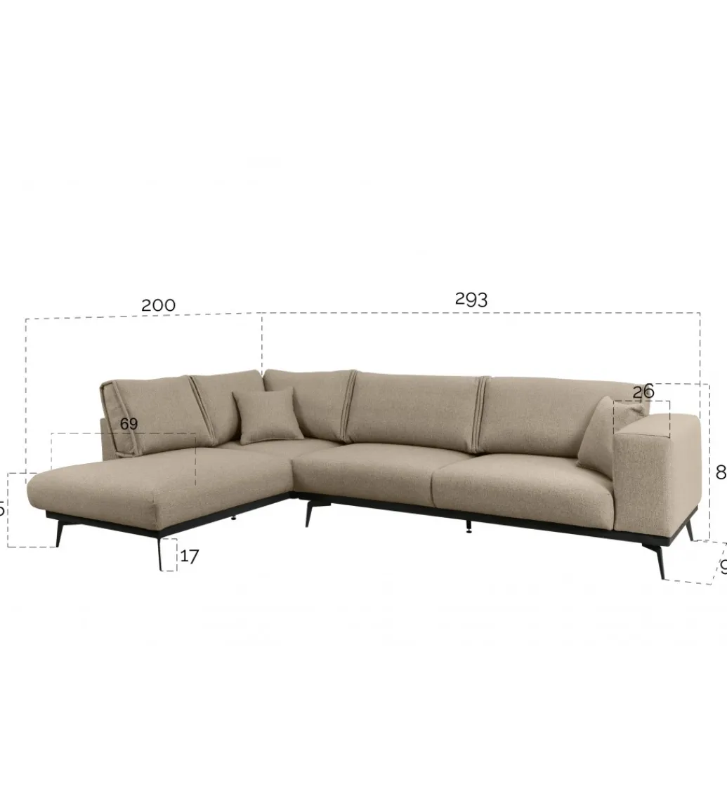 Comforteo Narożnik CRISTOBAL Tristan 293 cm