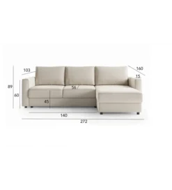 Comforteo Narożnik DELANTO 272 cm na włoskim stelażu