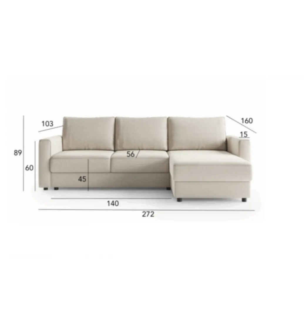 Comforteo Narożnik DELANTO 272 cm na włoskim stelażu
