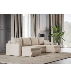 ZDDESIGN Narożnik rozkładany BERNO U 302 cm z funkcją spania
