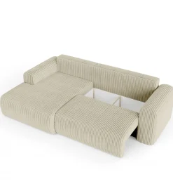 ZDDESIGN Narożnik rozkładany KIOTO 245 cm z funkcją spania