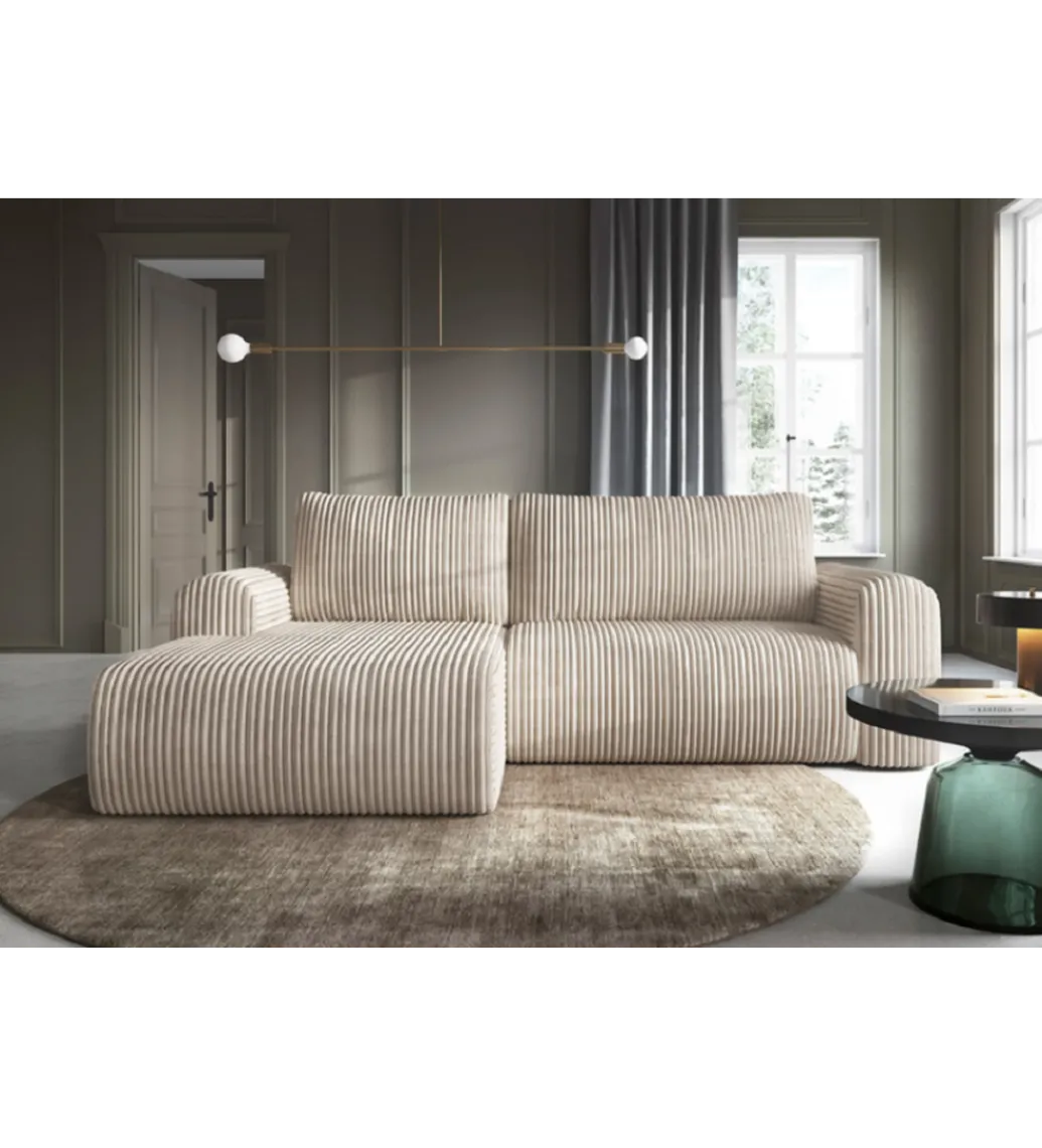 ZDDESIGN Narożnik rozkładany KIOTO 245 cm z funkcją spania