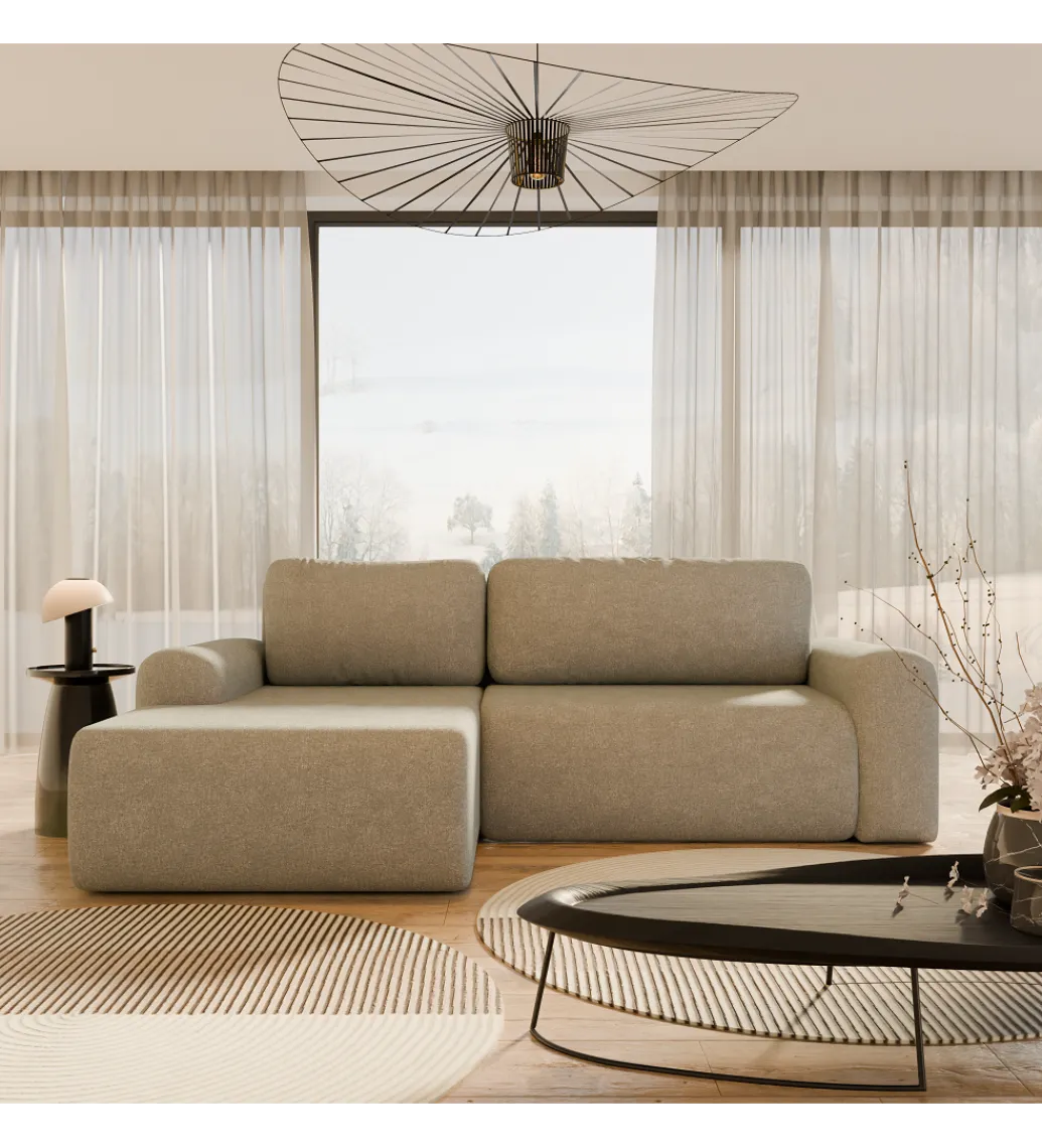 ZDDESIGN Narożnik rozkładany KIOTO 245 cm z funkcją spania