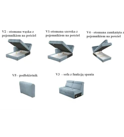 Comforteo Narożnik rozkładany VIVA Riva M 295 cm z funkcją spania