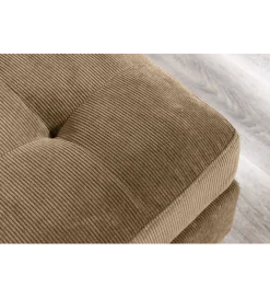 Invicta Interior Narożnik STOCKHOLM 220 cm 3-osobowy sztruks jasnobrązowy