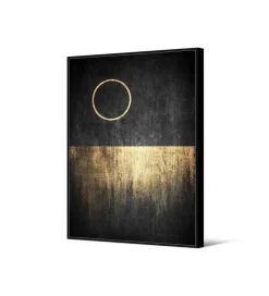 Zona-Design Obraz ABSTRAN 102 x 142 cm czarno złoty