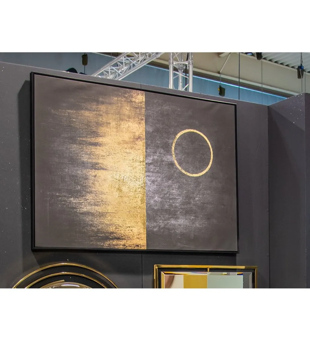 Zona-Design Obraz ABSTRAN 102 x 142 cm czarno złoty