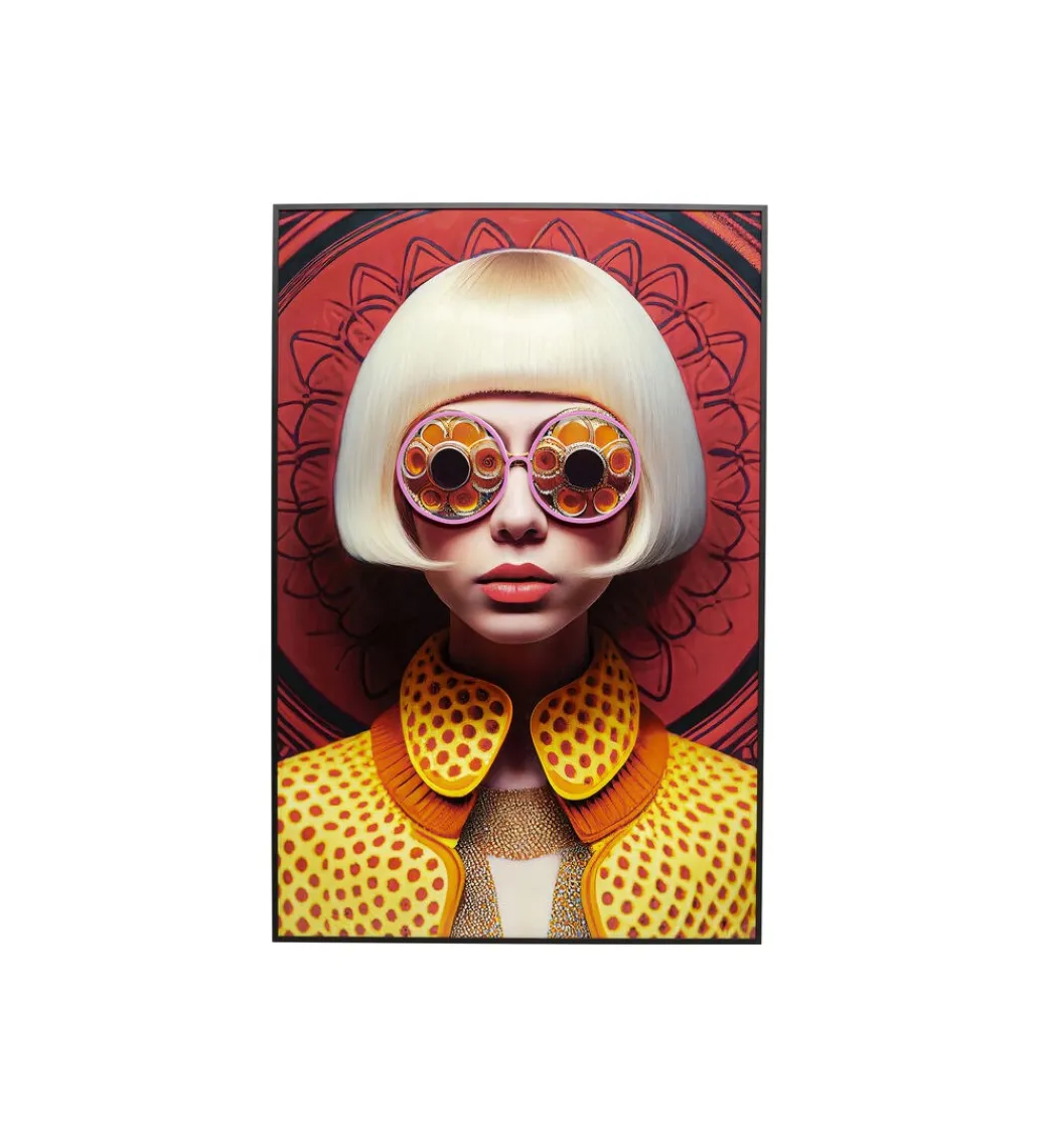KDesign Obraz FANCY BLONDE LADY LED 120 x 80 cm