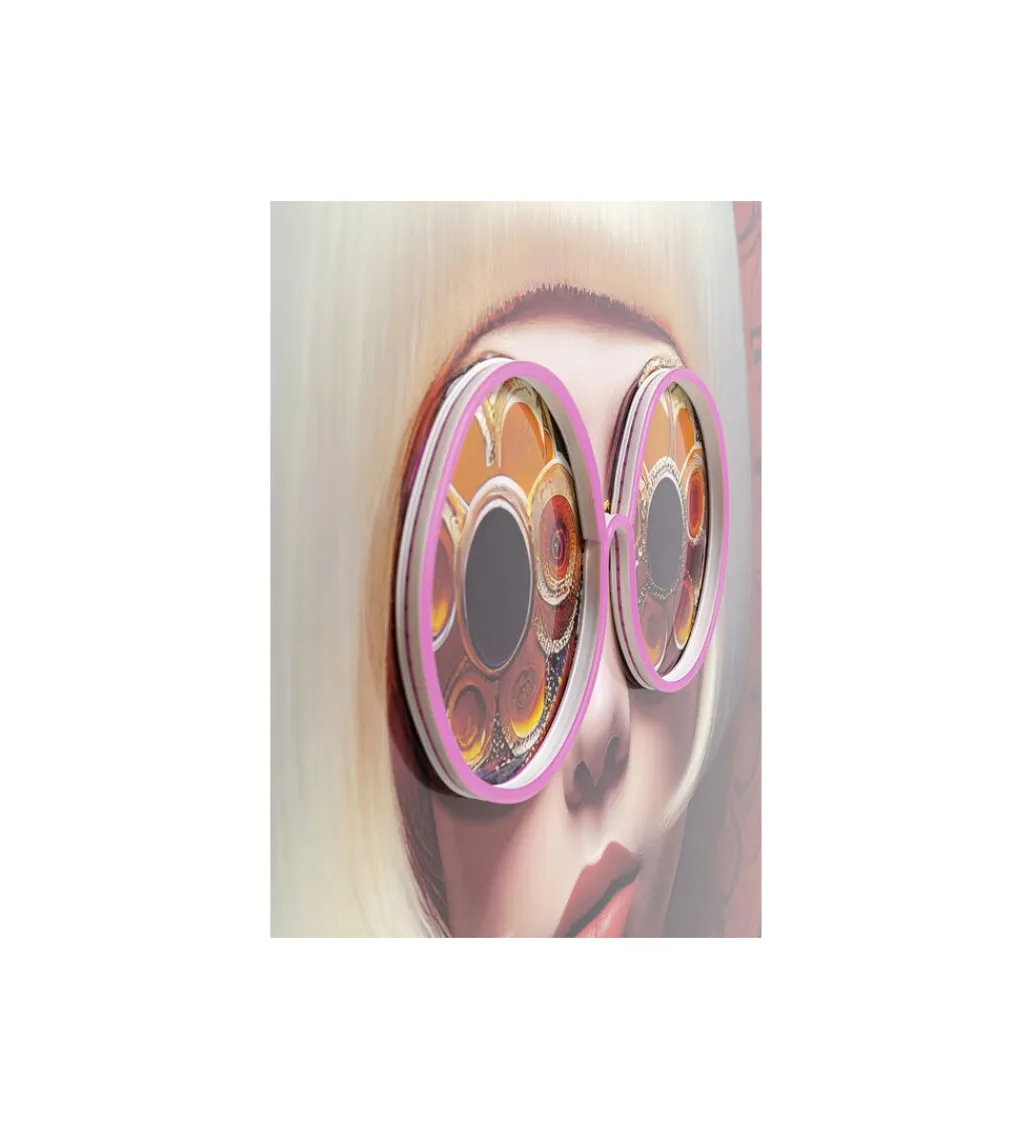 KDesign Obraz FANCY BLONDE LADY LED 120 x 80 cm