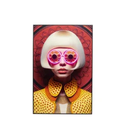 KDesign Obraz FANCY BLONDE LADY LED 120 x 80 cm