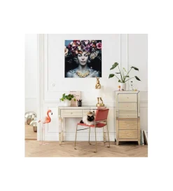 KDesign Obraz Flower Art Lady 120 cm x 120 cm