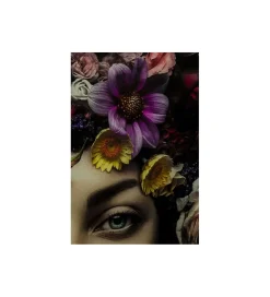 KDesign Obraz Flower Art Lady 120 cm x 120 cm