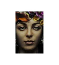 KDesign Obraz Flower Art Lady 120 cm x 120 cm