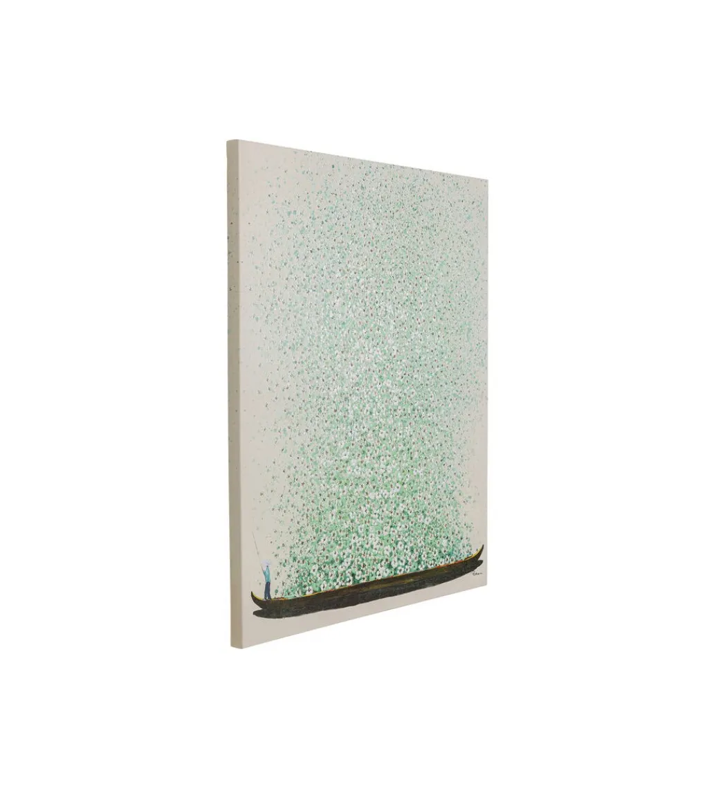 KDesign Obraz Flower Boat Beige 80 cm x 100 cm