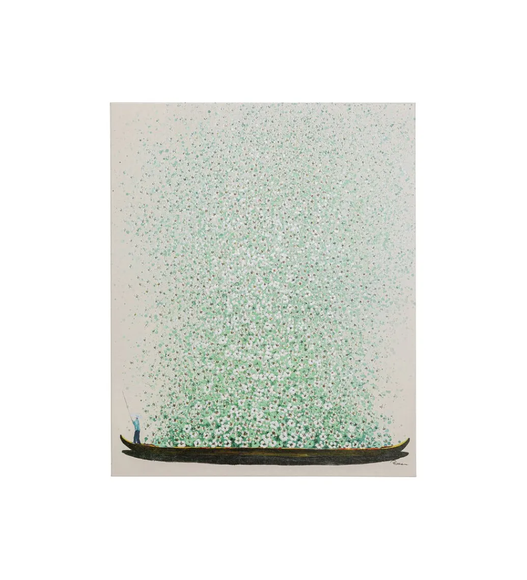 KDesign Obraz Flower Boat Beige 80 cm x 100 cm