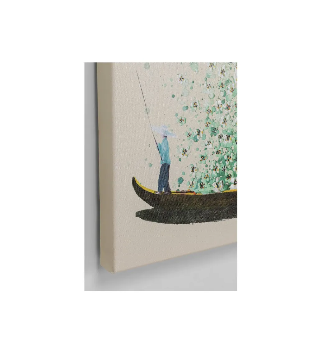 KDesign Obraz Flower Boat Beige 80 cm x 100 cm