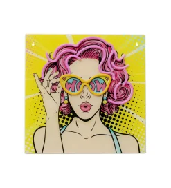 KDesign Obraz LED BEAUTY 39 x 39 cm szklany