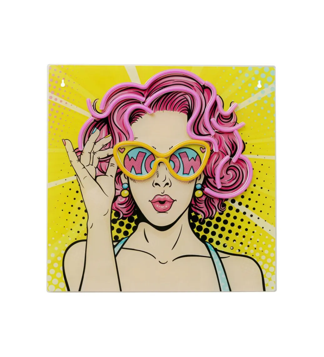 KDesign Obraz LED BEAUTY 39 x 39 cm szklany