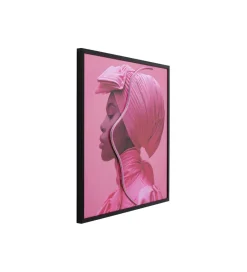 KDesign Obraz LED PINK WOMAN 80 x 80 cm