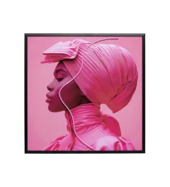 KDesign Obraz LED PINK WOMAN 80 x 80 cm