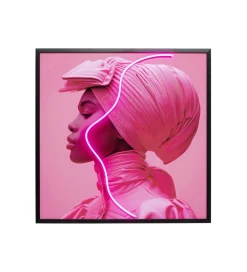 KDesign Obraz LED PINK WOMAN 80 x 80 cm