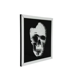 KDesign Obraz lustro Skull 100 cm x 100 cm