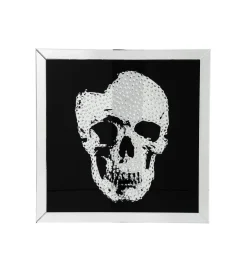 KDesign Obraz lustro Skull 100 cm x 100 cm
