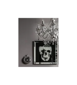 KDesign Obraz lustro Skull 100 cm x 100 cm
