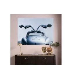 KDesign Obraz OLDRIMER BACK 160 x 120 cm srebrny