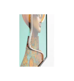 KDesign Obraz SUN HAT WOMAN LED 80 x 80 cm żółty