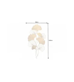 Invicta Interior Ozdoba ścienna GINKGO 58 cm złota