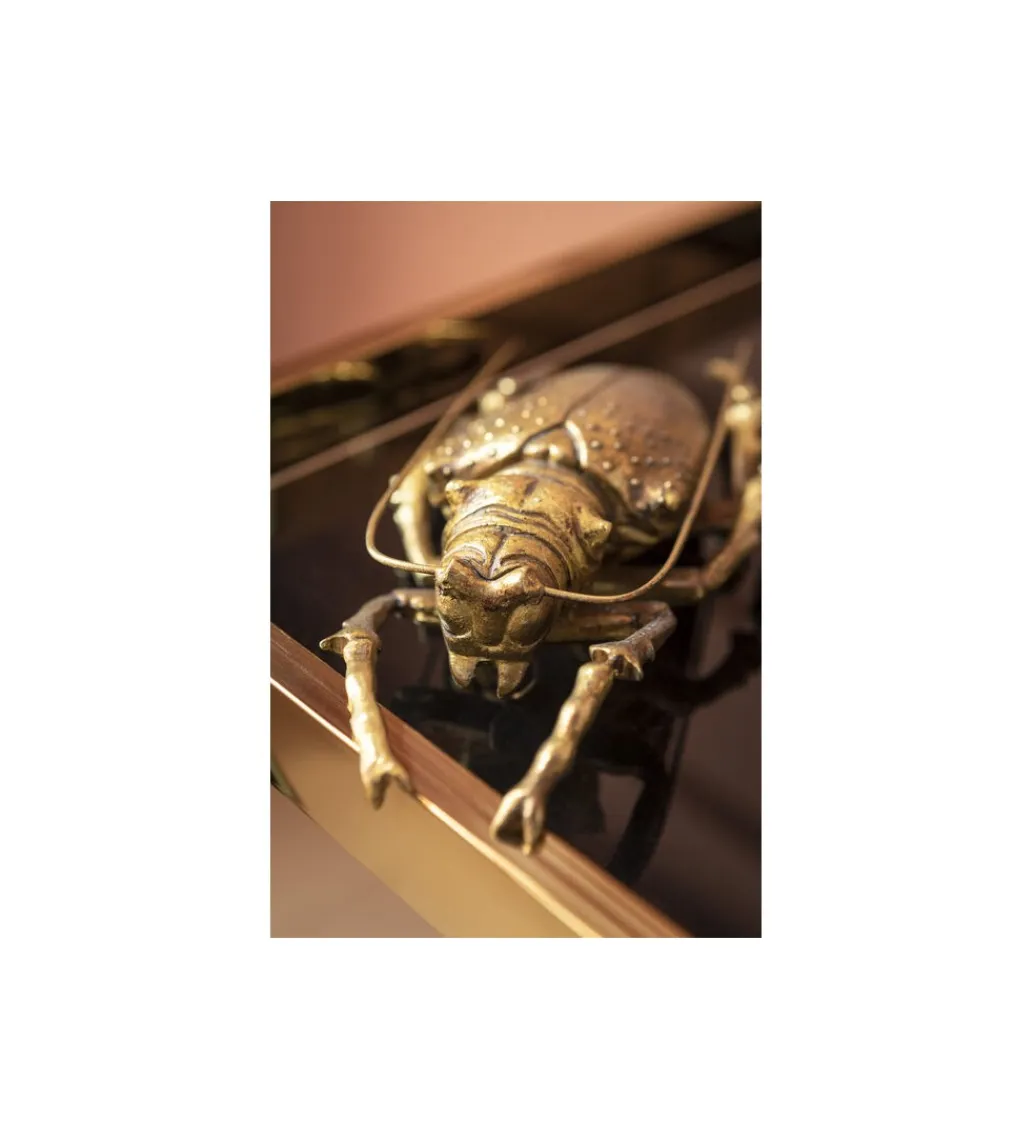 KDesign Ozdoba ścienna LONGICORN BEETLE złota
