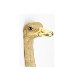 KDesign Ozdoba ścienna OSTRICH 18 x 71 cm złota