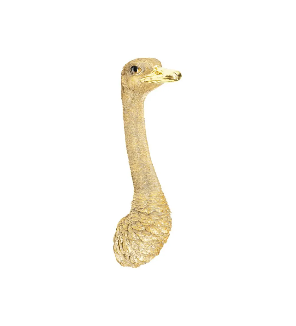 KDesign Ozdoba ścienna OSTRICH 18 x 71 cm złota