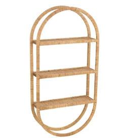 J-Line Półka ścienna Plank 56 cm rattan