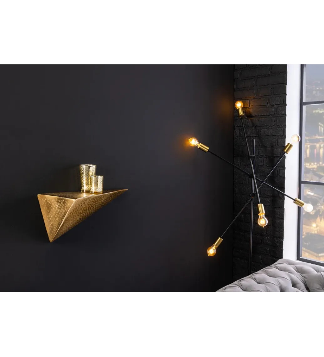 Invicta Interior - przedsprzedaż Półka PYRAMID 40 cm złota