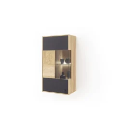 MCA Półka wisząca VALENCIA 94 cm antracytowo naturalna