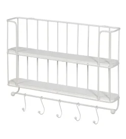 Zona-Design Półka z haczykami ANOER 66 cm biała