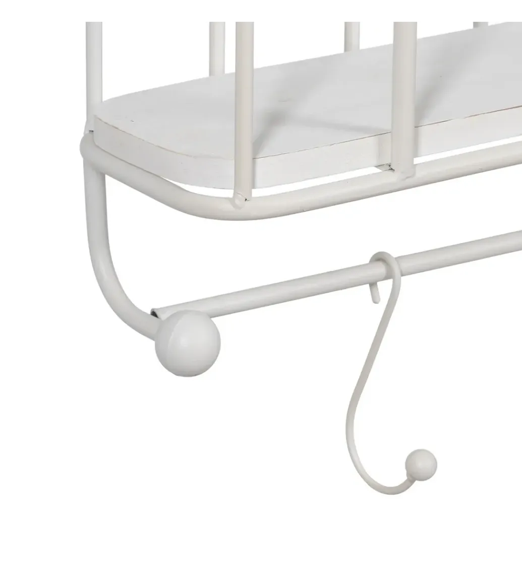 Zona-Design Półka z haczykami ANOER 66 cm biała