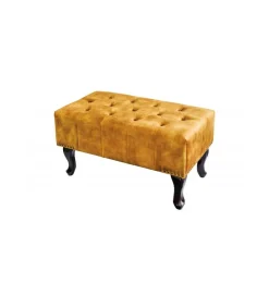 Invicta Interior Podnóżek BRIGIDA Chesterfield musztardowy