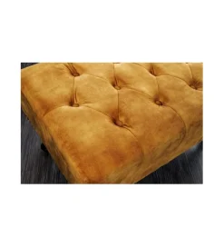 Invicta Interior Podnóżek BRIGIDA Chesterfield musztardowy