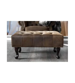 Invicta Interior Podnóżek Chesterfield antyczny brąz