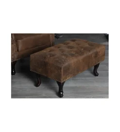 Invicta Interior Podnóżek Chesterfield antyczny brąz